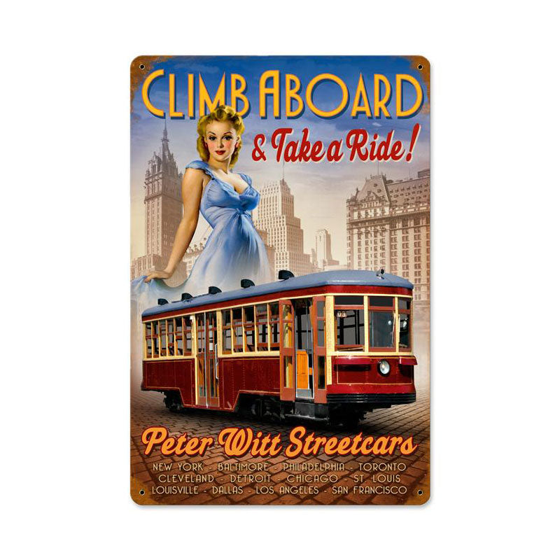 Street Car Pinup Vintage Sign