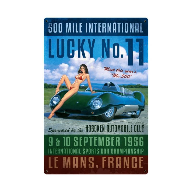 Lucky Number Eleven Vintage Sign