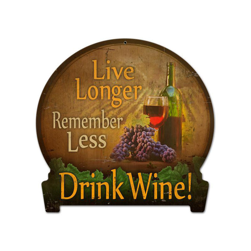 Drink Wine Vintage Sign