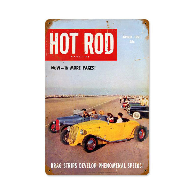 Drag Strips (Apr. 1951) Vintage Sign