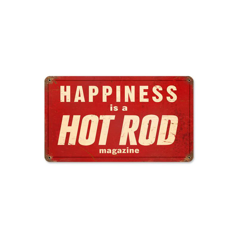 Hot Rod Happiness Vintage Sign