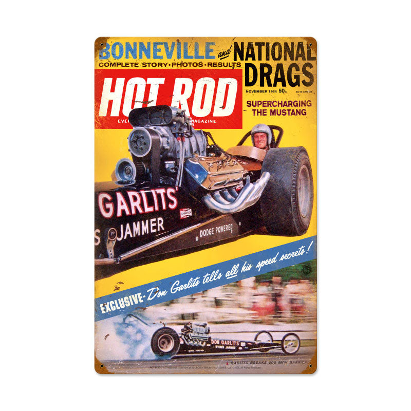 Garlits November 1964 Vintage Sign