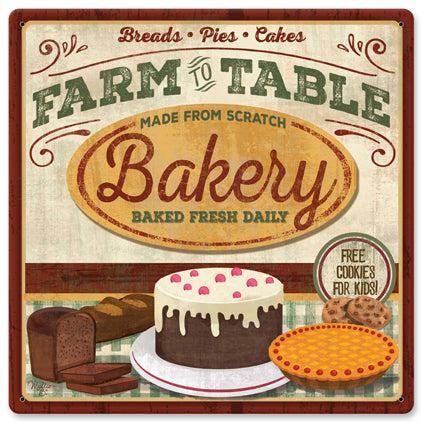Farm To Table Bakery Vintage Sign