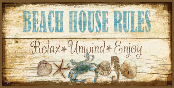 Beach House Rules Vintage Sign