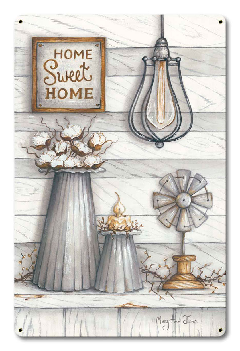 Home Sweet Home Indoor Decor Vintage Sign