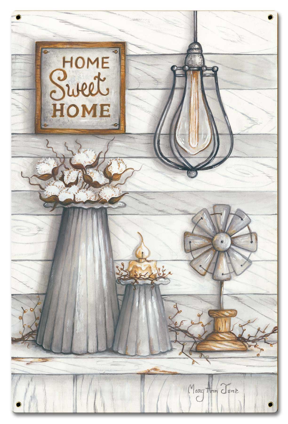 Home Sweet Home Indoor Decor Vintage Sign