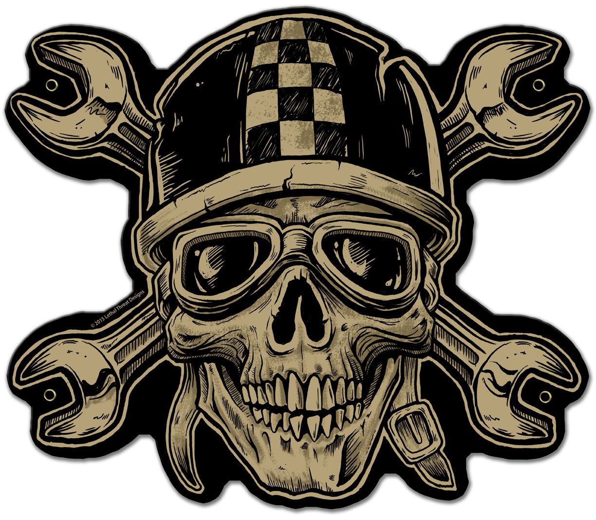 Crossed Wrench Vintage Sign