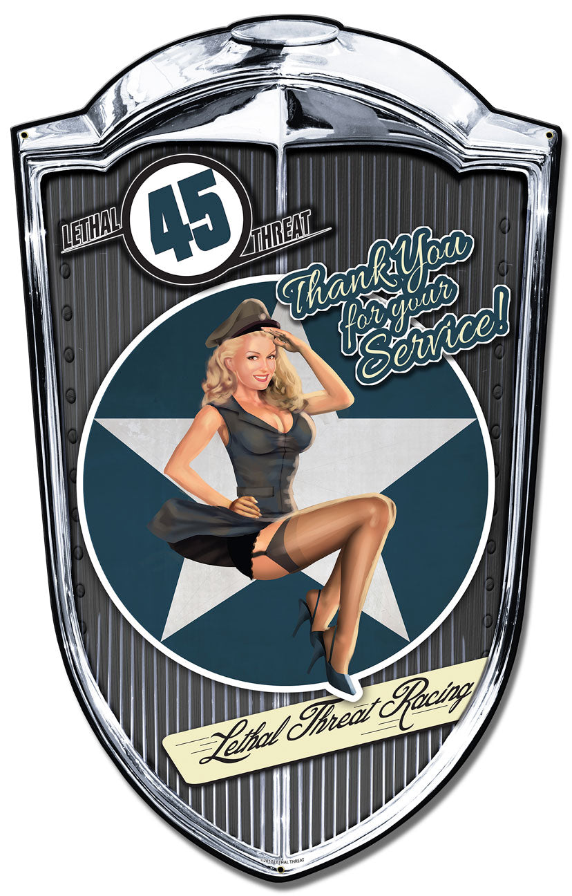 Grill Sign Bomber Babe Vintage Sign