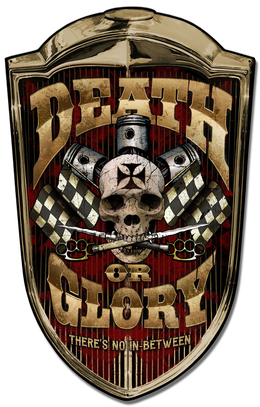 Grill Sign Death or Glory Vintage Sign