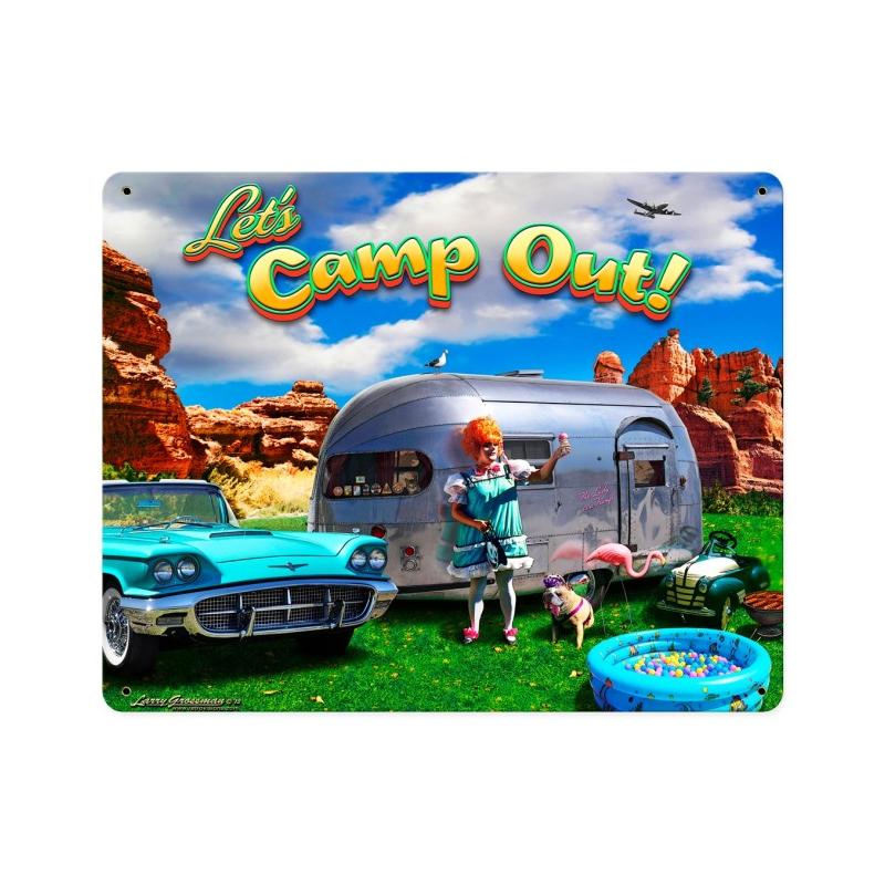 Camp Out Vintage Sign