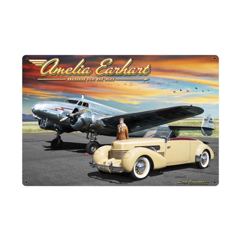 Amelia Earhart Vintage Sign
