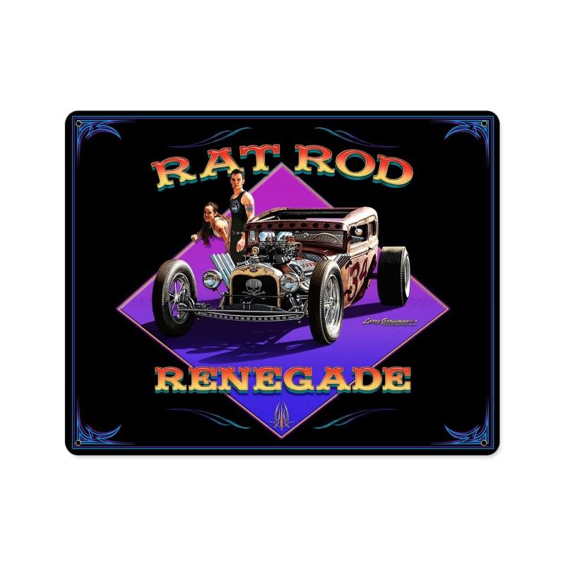 Rat Rod Renegade Vintage Sign