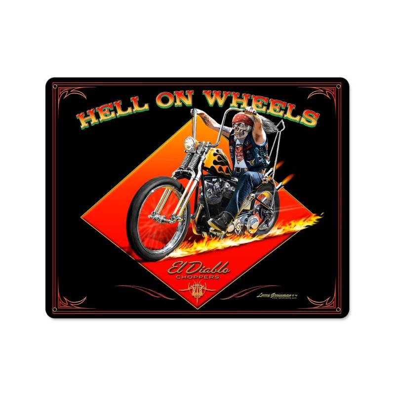 Hell On Wheels Vintage Sign