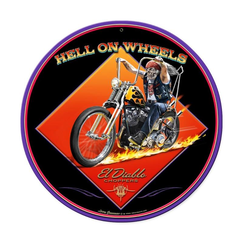 Hell On Wheels Vintage Sign