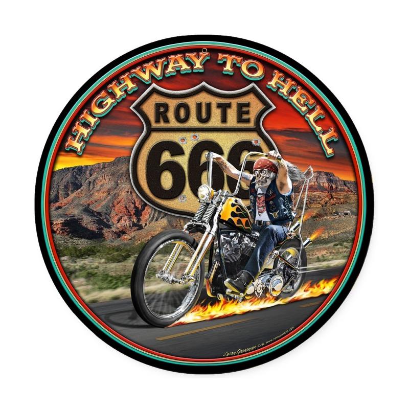 Highway To Hell Vintage Sign