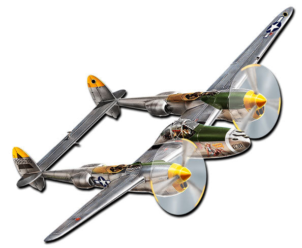P-38 Lightning Vintage Sign