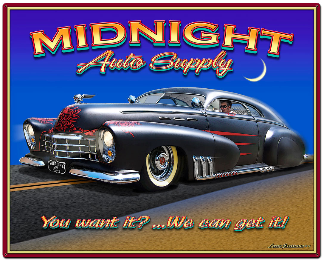 MIDNIGHT AUTO SUPPLY Vintage Sign