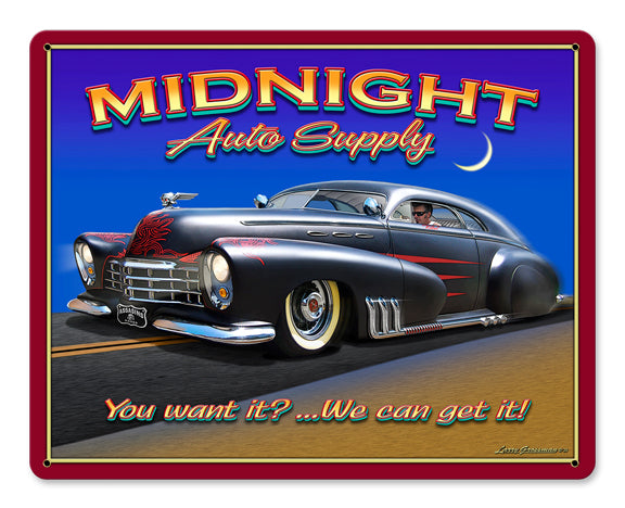 MIDNIGHT AUTO SUPPLY Vintage Sign