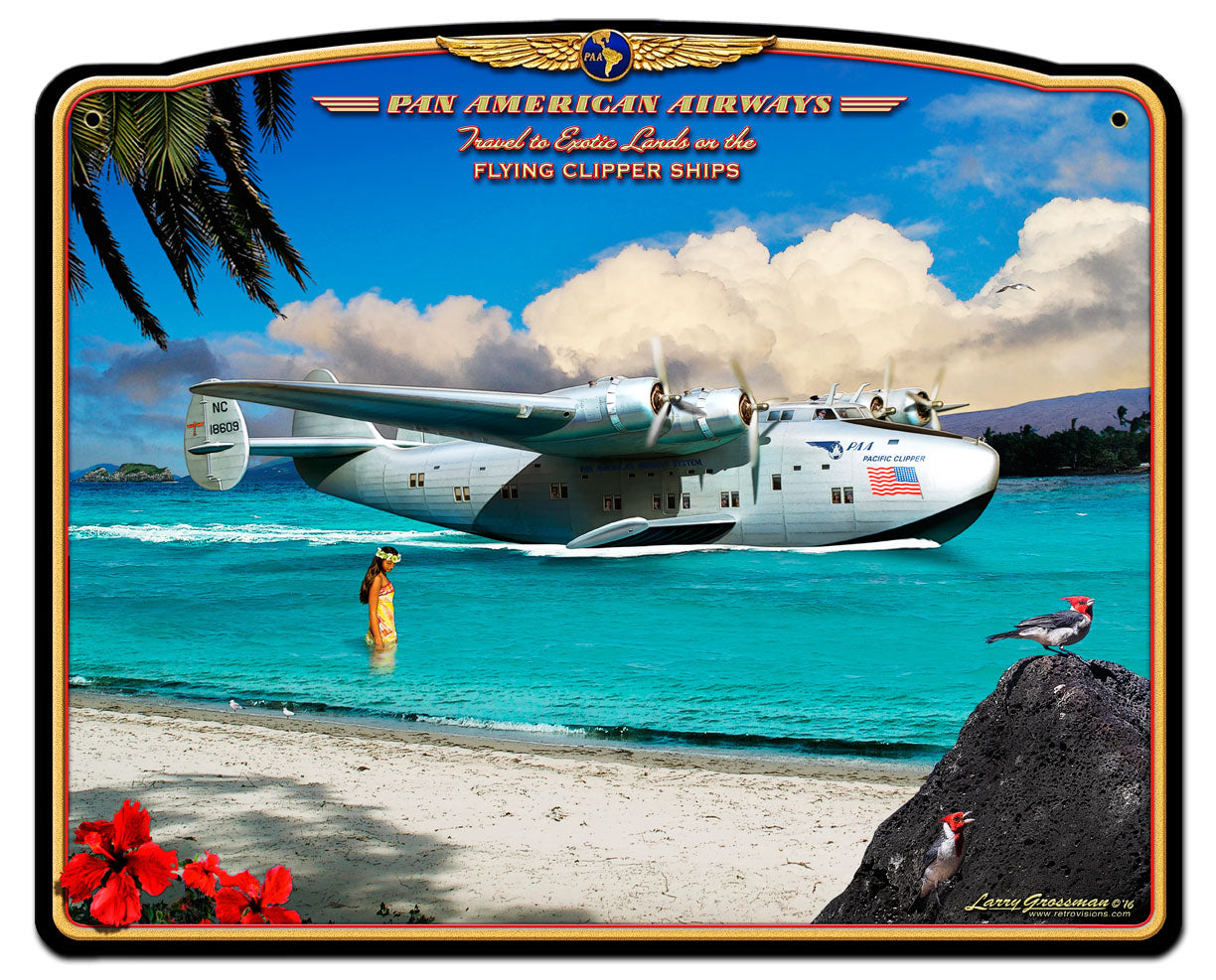 CLIPPER AIRPLANE Vintage Sign