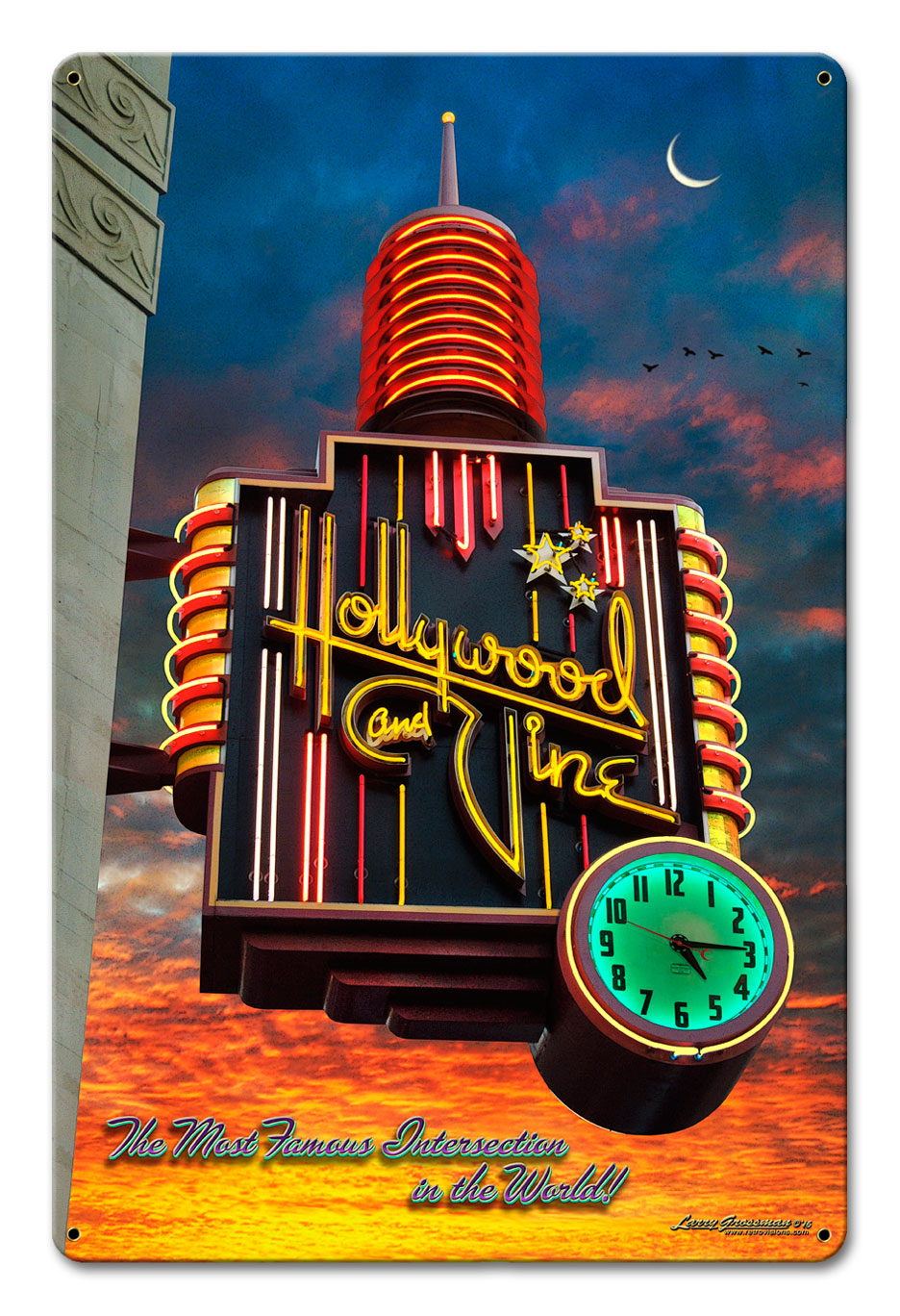 HOLLYWOOD AND VINE Vintage Sign
