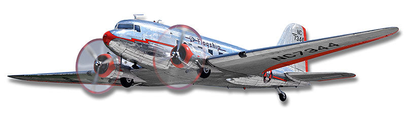 DC-3 AIRPLANE Vintage Sign