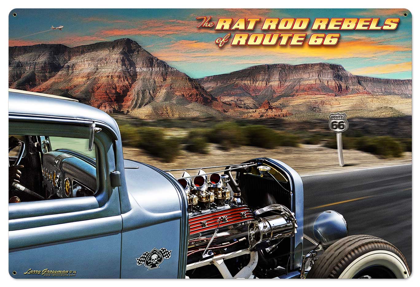 RAT ROD REBELS Vintage Sign