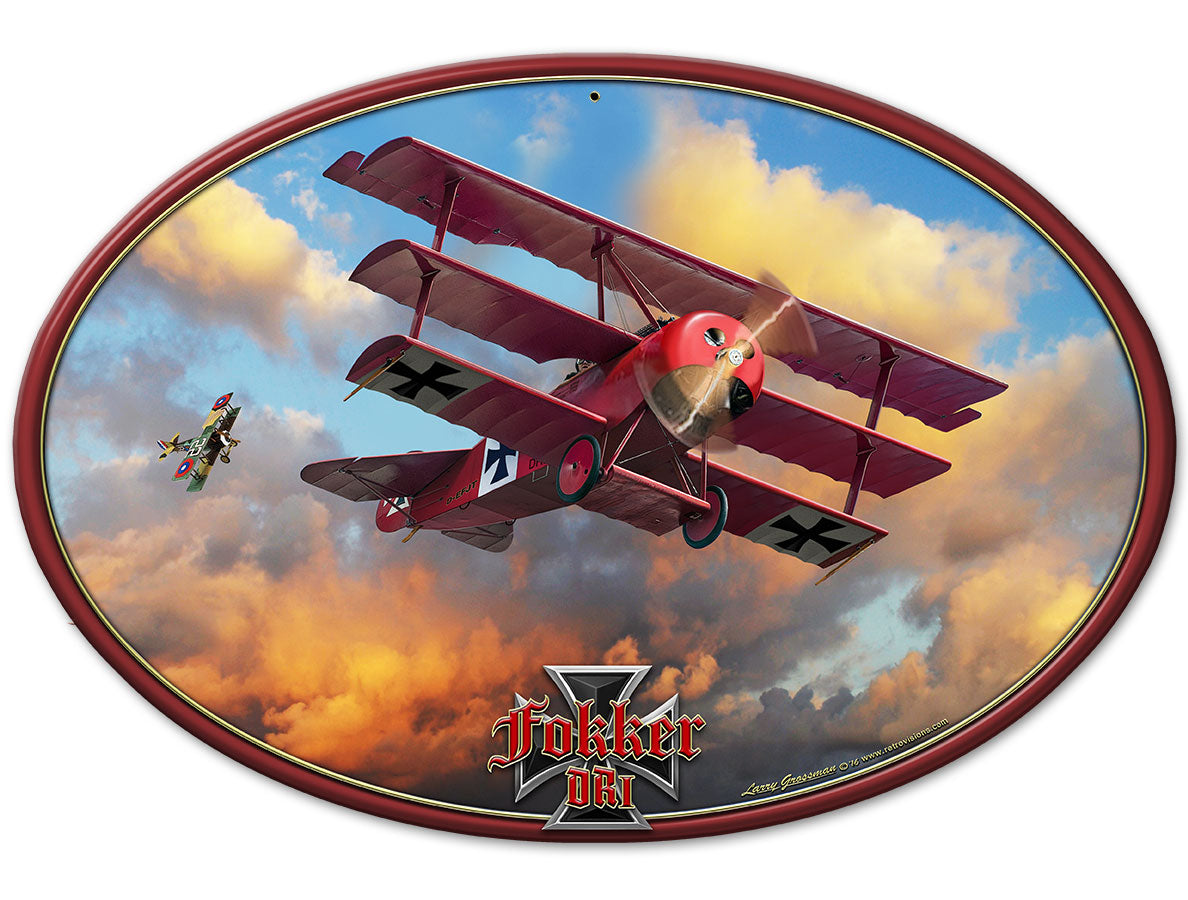 Fokker Tri-Plane Vintage Sign