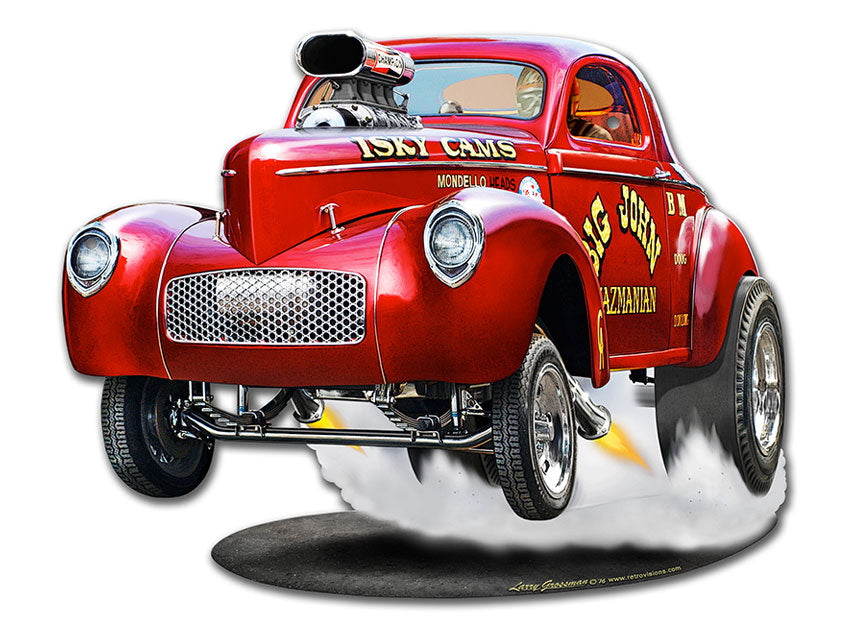 1940 WILLYS BIG JOHN GASSER Vintage Sign