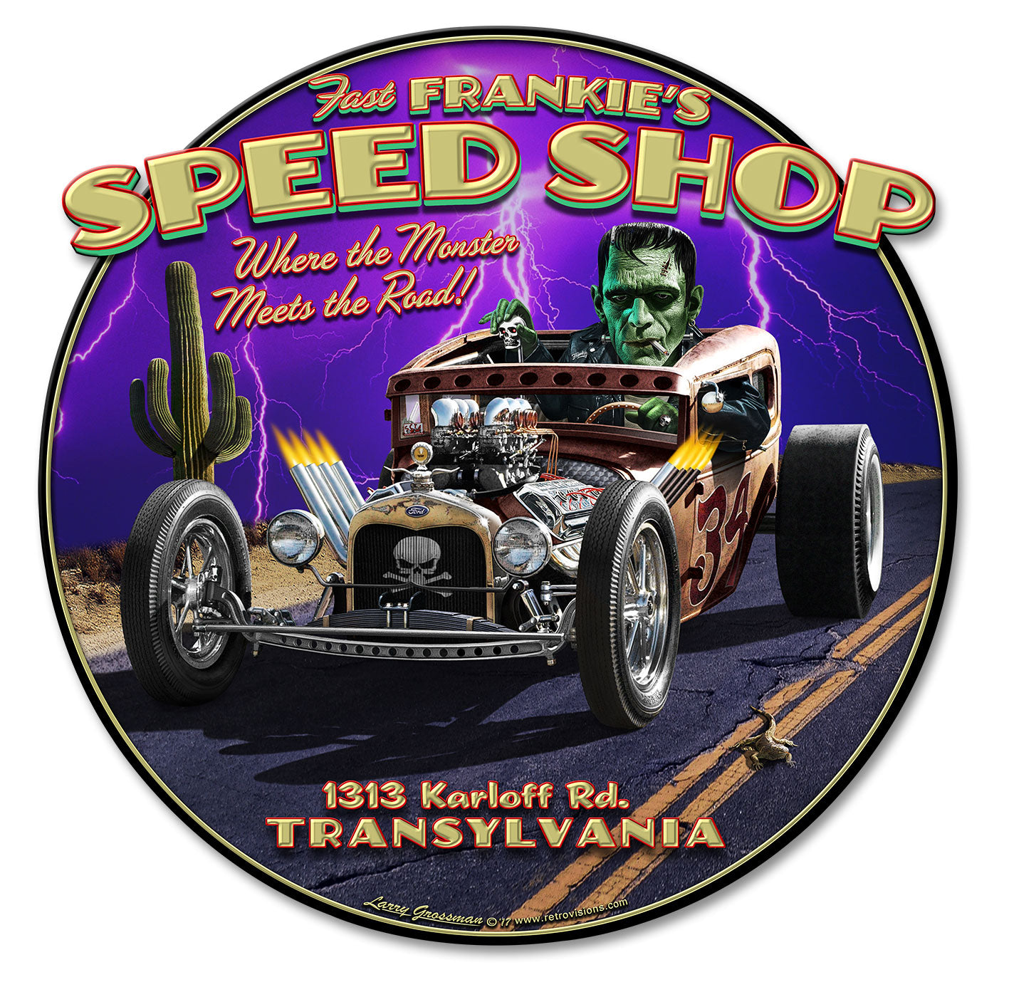 Frankie's Speed Shop Vintage Sign