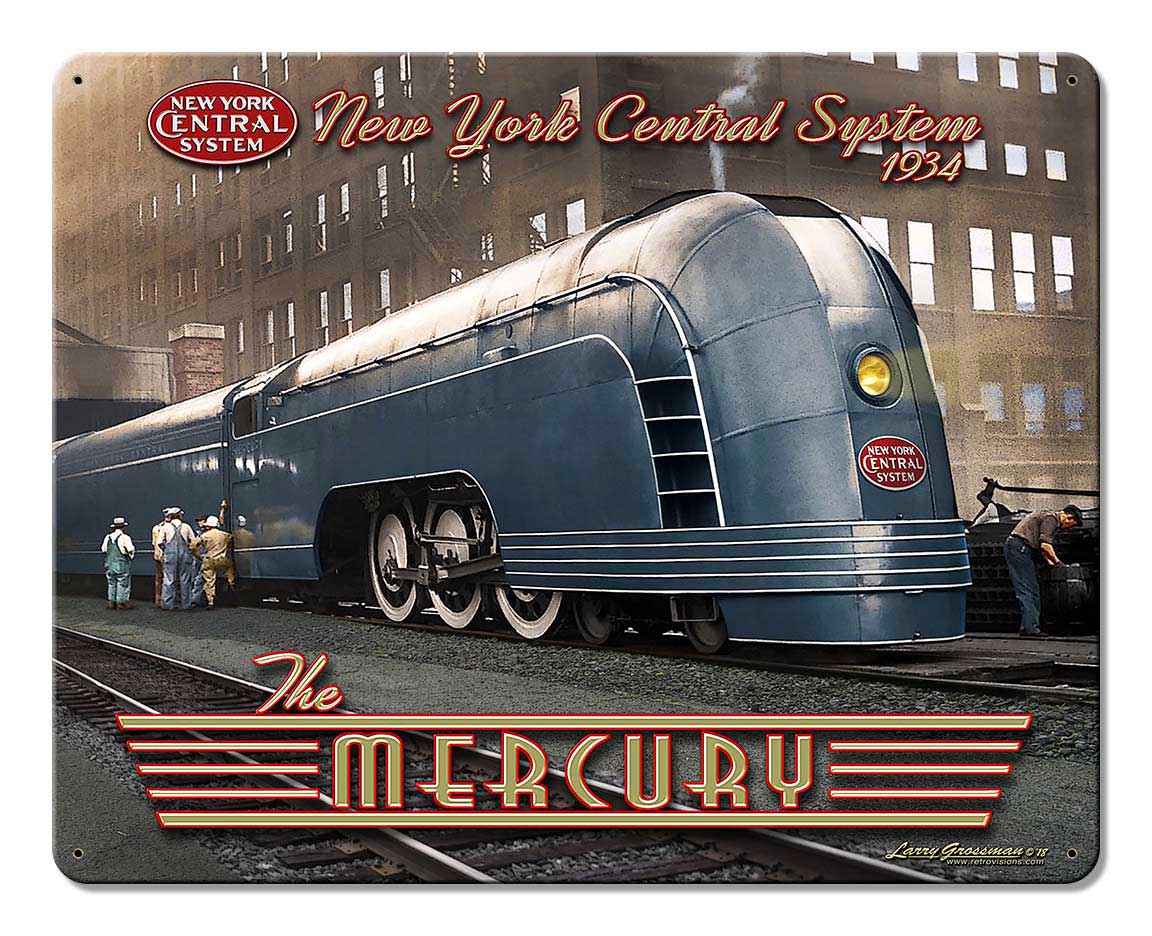 NY Central Mercury Vintage Sign