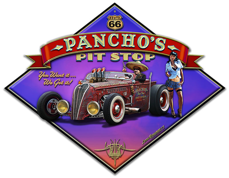 Route 66 Pancho's Vintage Sign