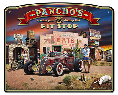 Route 66 Pancho's Vintage Sign