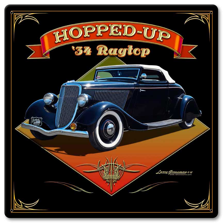 1934 Ragtop Rod Vintage Sign