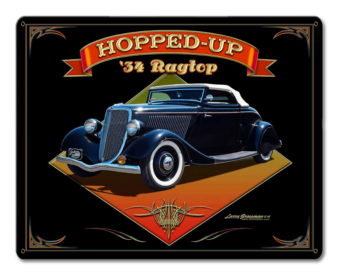 1934 Ragtop Rod Vintage Sign