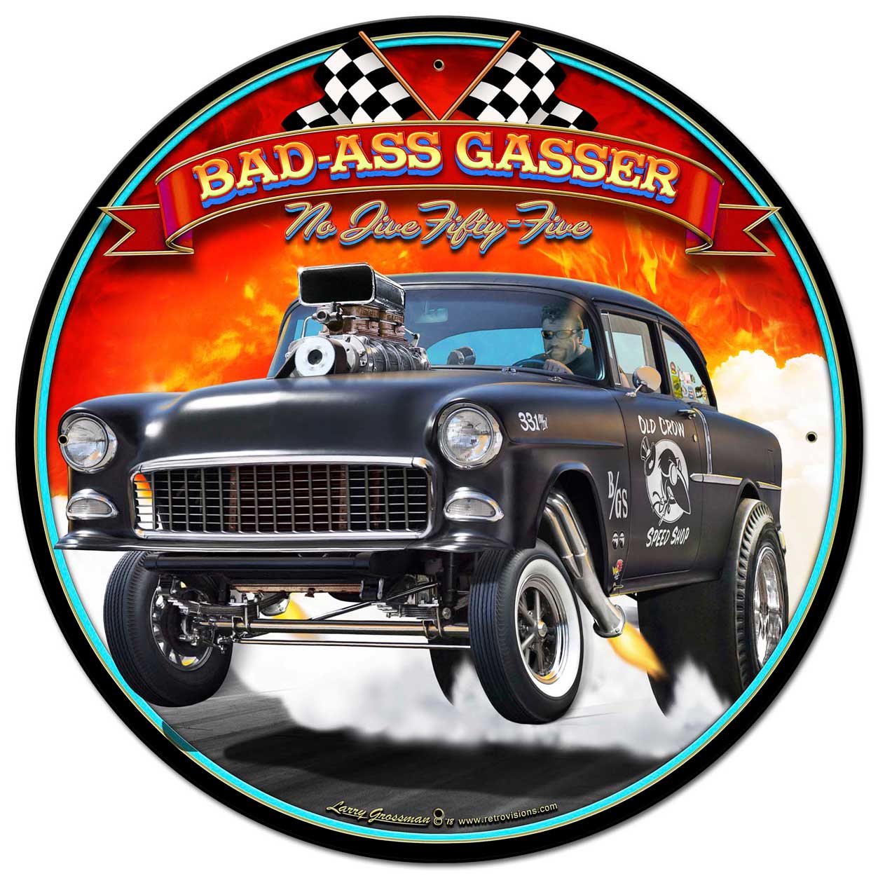 1955 Bad-Ass Gasser Vintage Sign