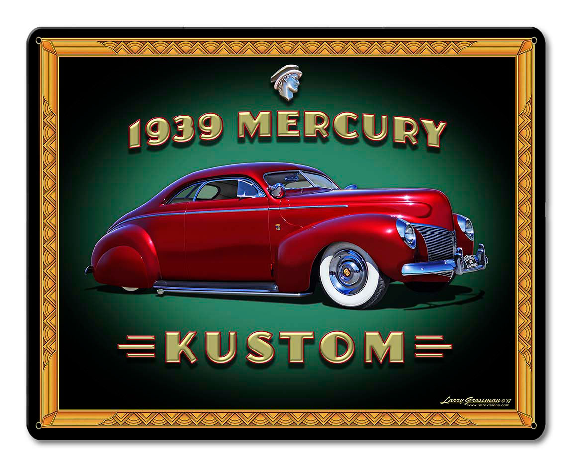 1939 Merc Kustom Frame Vintage Sign
