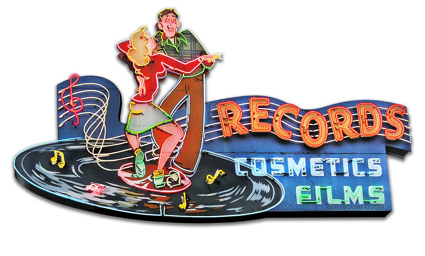 1956 Records Store Vintage Sign