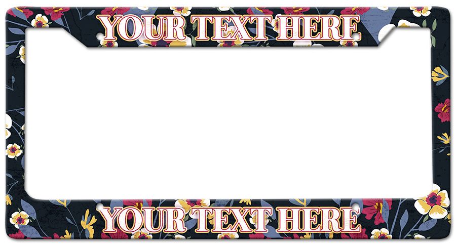 FLOWERS FRAME Vintage Sign - Personalized