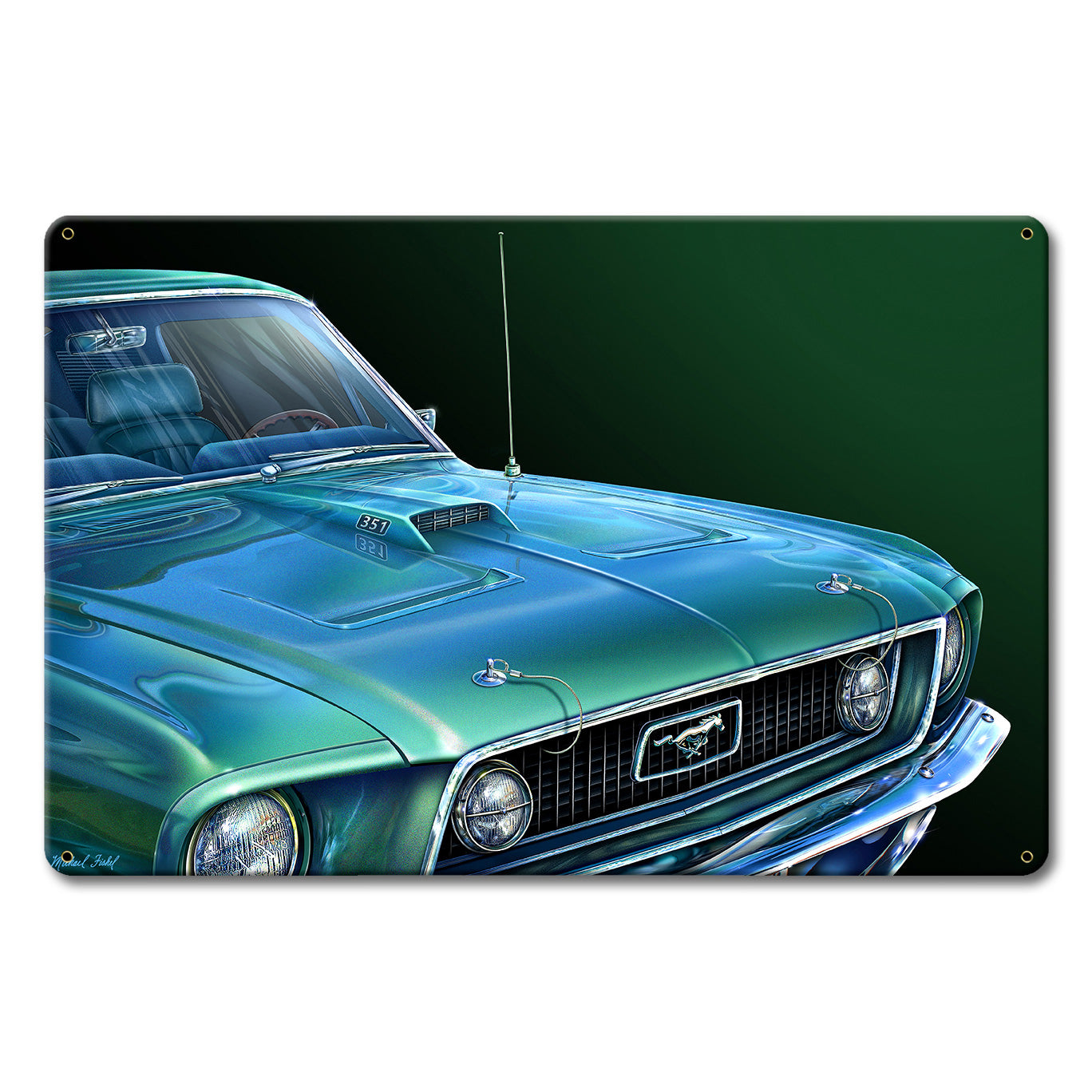 1969 Mustang 12 X 18 vintage metal sign