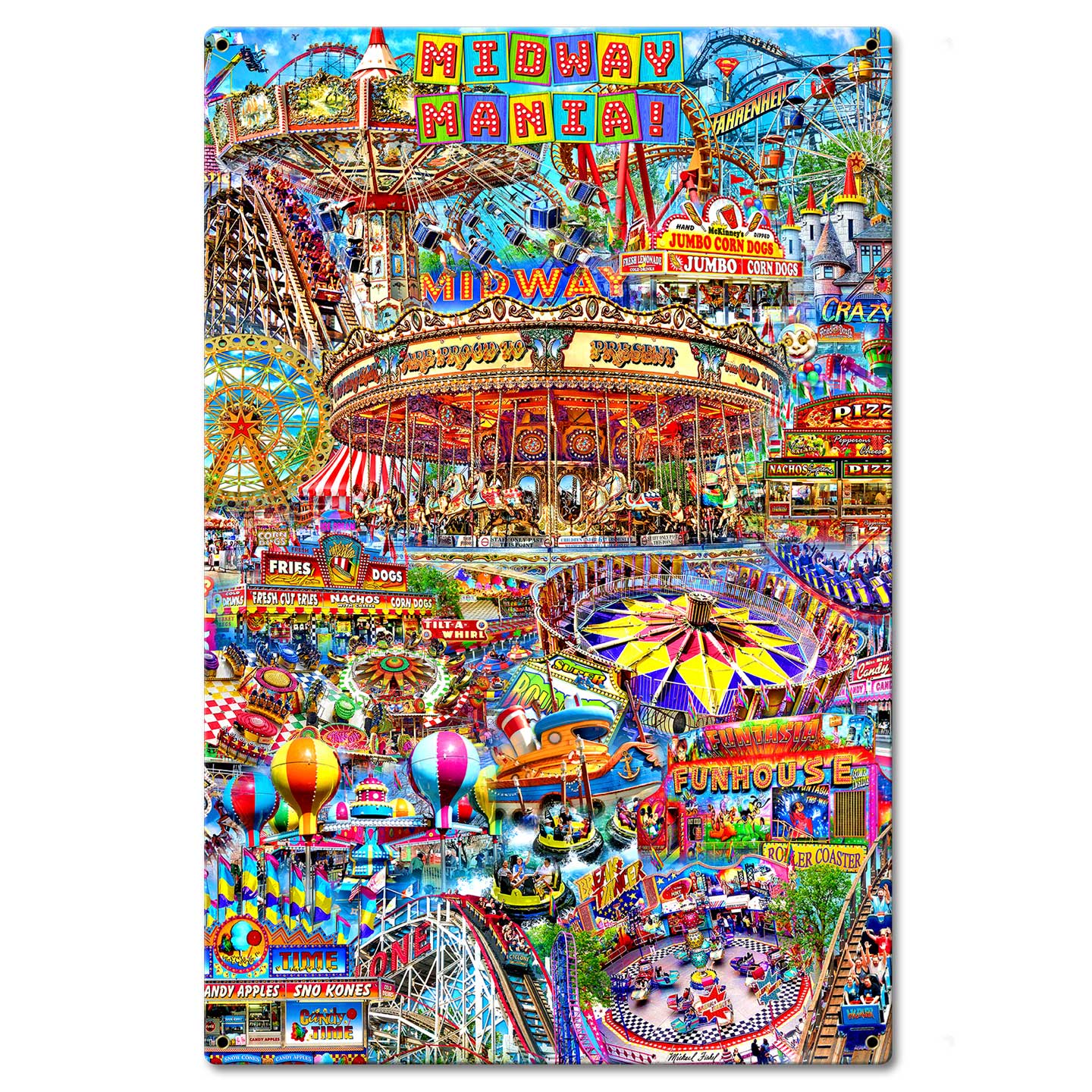 Midway Mania 16 X 24 vintage metal sign