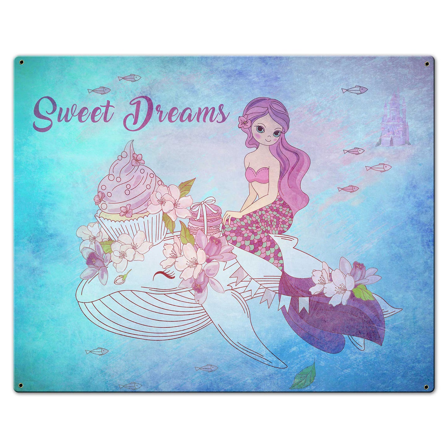 Sweet Dreams Mermaid 30 x 24 Custom Shape