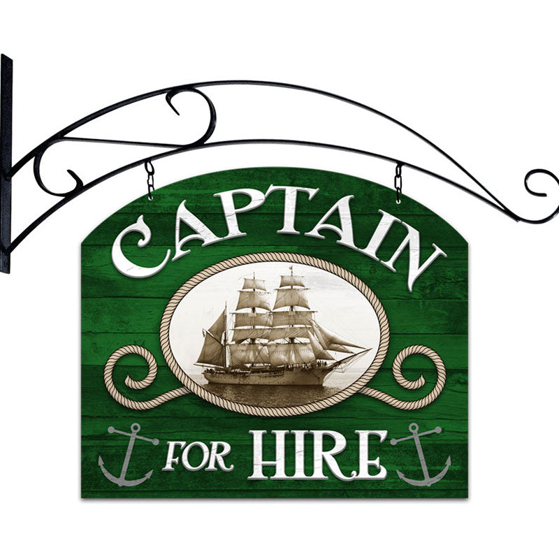 Captain For Hire Vintage Sign