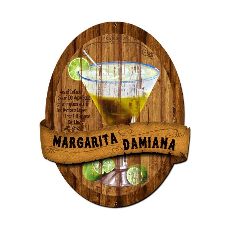 Margarita Damiana Recipe Vintage Sign