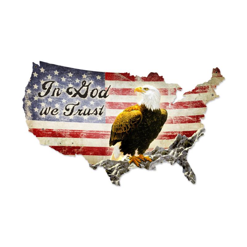 In God We Trust Usa Vintage Sign