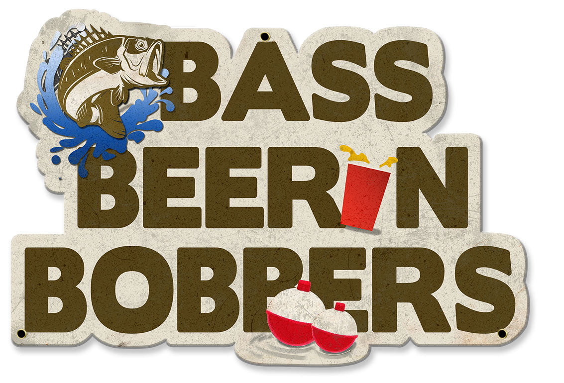 Bass, Beer 'n' Bobbers Vintage Sign