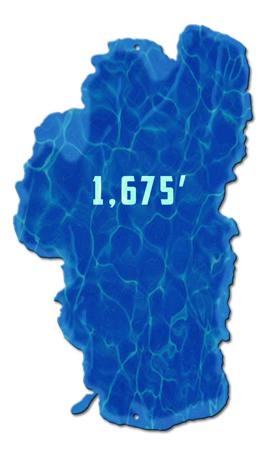 Lake Tahoe Depth 1675 Vintage Sign