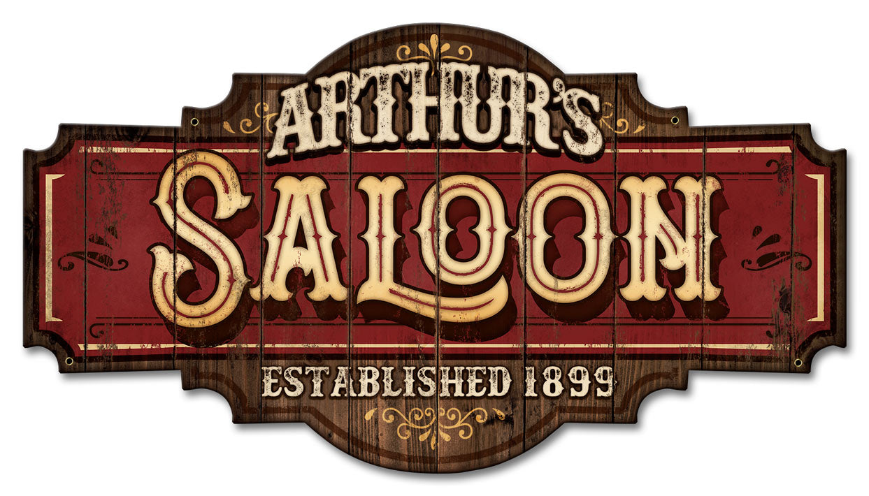 Saloon Vintage Sign - Personalized
