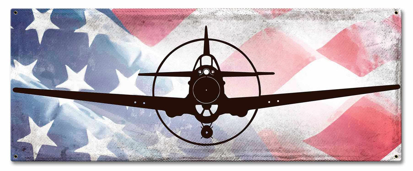 Planes P-40 Warhawk American Flag