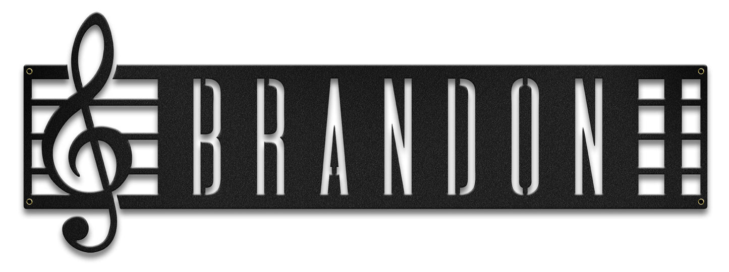 Music Staff Cutout - Personalized