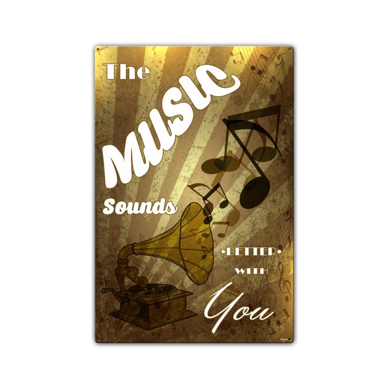 Music Sounds Vintage Sign